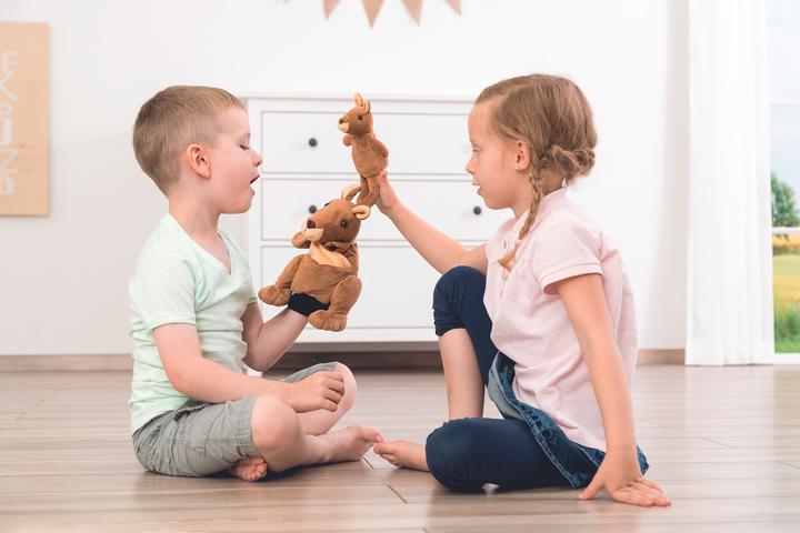 Immagine prodotto Beleduc Burattino a mano madre/bambino canguro Kanga & Juju