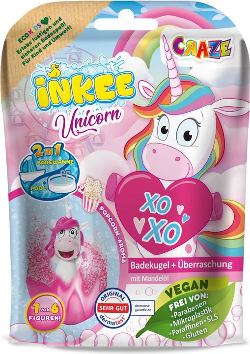 Image du produit Craze Balle de bain Inkee : Avec surprise - Licorne (Bombe de bain, 100 g)