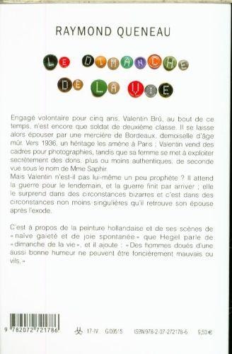 Produktbild Le dimanche de la vie (Französisch, Queneau Raymond, 2017)