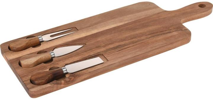 Excellent Houseware Planche à découper Superbe ustensile de cuisine en bois pour servir avec des couteaux 42 x 15,5 cm