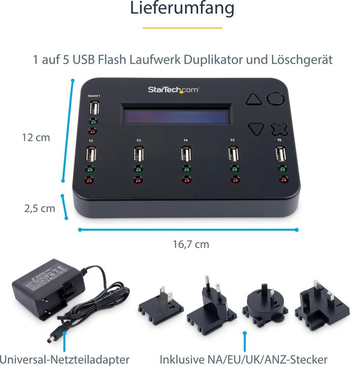 Immagine prodotto StarTech Duplicatore autonomo 1:5 (USB-A)