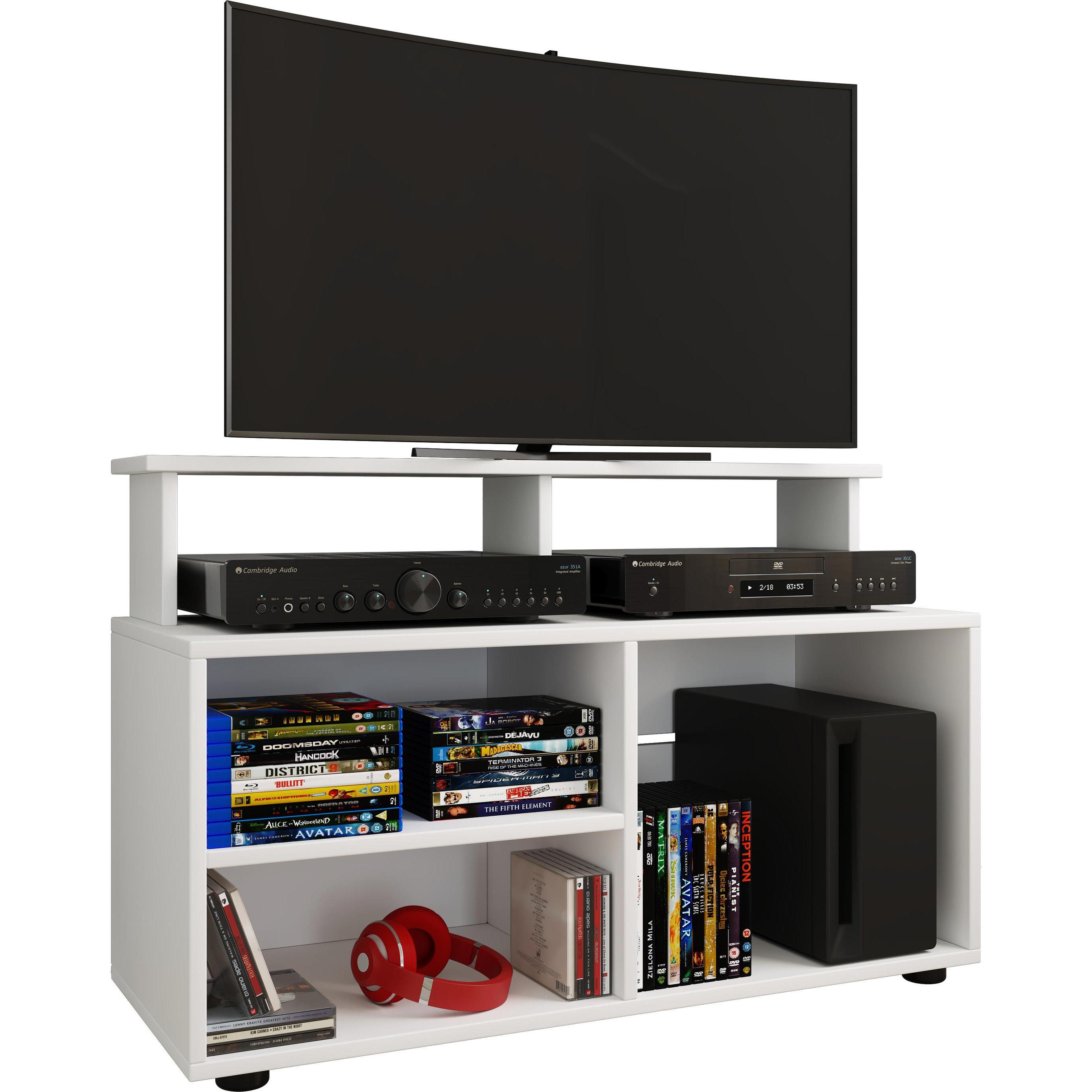 Thumbnail - VCM, TV Möbel, Holz TV Lowboard Fernsehschrank Konsole Fernsehtisch Fernseh Glas Balansia (90 x 36 cm)