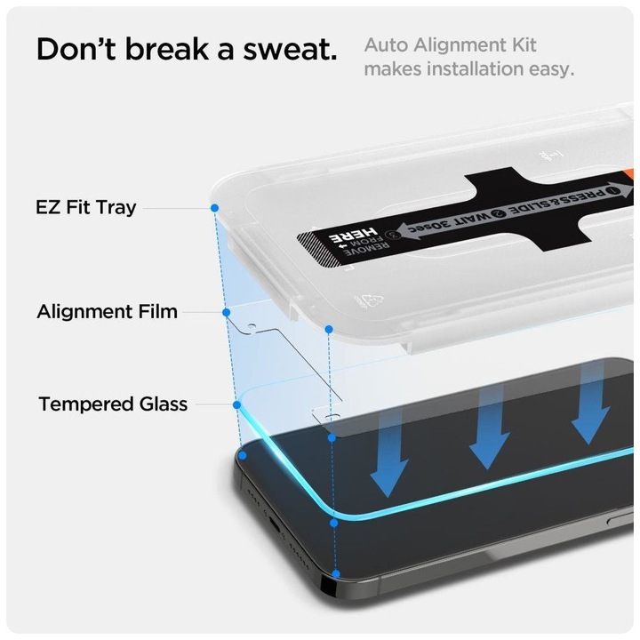 Produktbild Spigen Gehärtetes Glas GLAS.tR ez Passend für Apple iPhone 13 (1 Stück, Apple iPhone 14, Apple iPhone 13, Apple iPhone 16e, Apple iPhone 13 Pro)