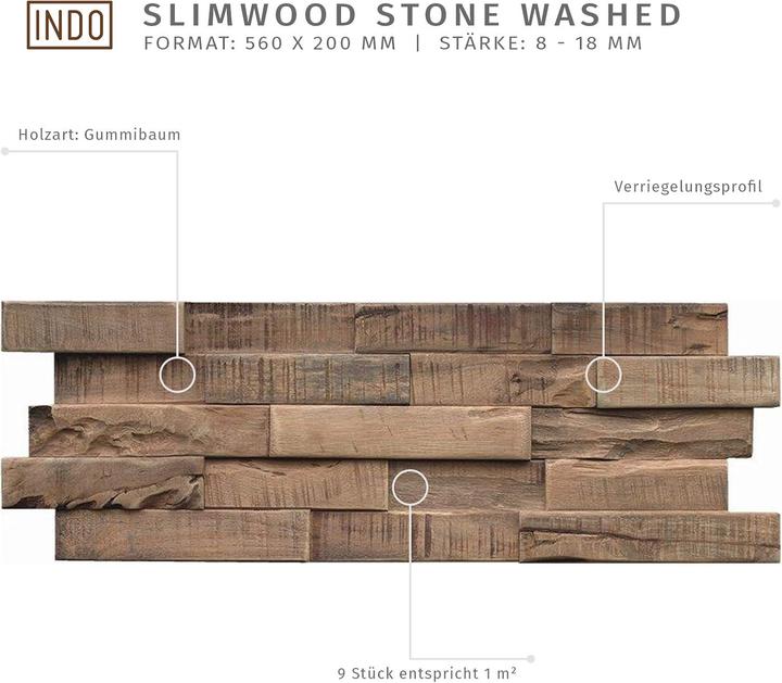 Produktbild Indo Edel-Holz-Wandverkleidung (1.01 m²)