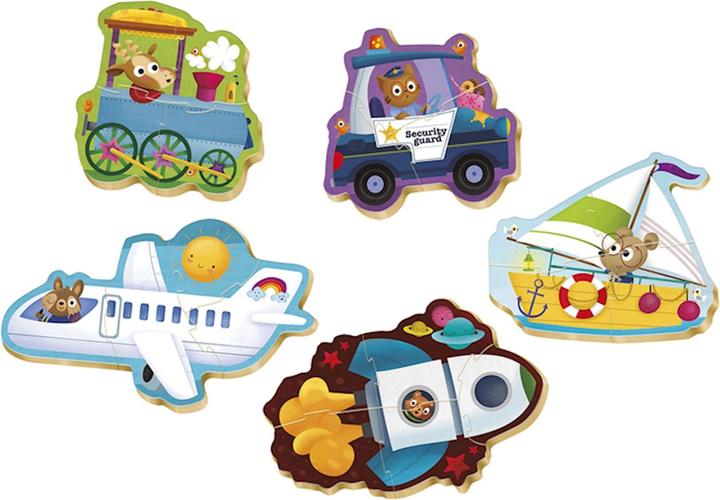 Actual product image Educa Baby Puzzles 2 Vehicles 2x2/2x3/4 pieces (24 pieces)