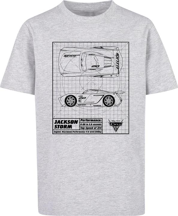 Absolute Cult Kids Cars - Jackson Storm Blueprint T-Shirt - 133299 (146, 152)