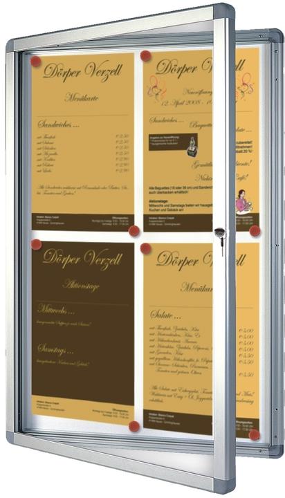 Actual product image Franken Display case 53x70.4x4.5cm outdoor magnetic/descriptive flue door (4 x A4)