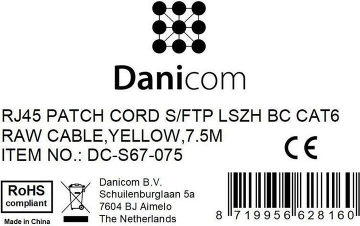 Produktbild Dsit CAT 6 Netzwerkkabel LSOH (CAT6, 7.50 m)