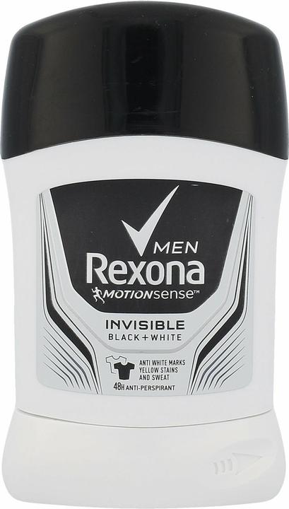 Image du produit Rexona Invisible sur les vêtements noirs et blancs (Stick, 50 ml)