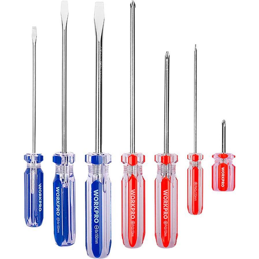 Workpro, Cacciavite, Screwdrivers with glass handle, 7-piece set (Porta)