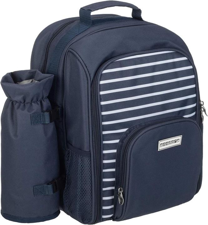 Actual product image Anndora Picnic Backpack 15 Piece, Navy Blue White