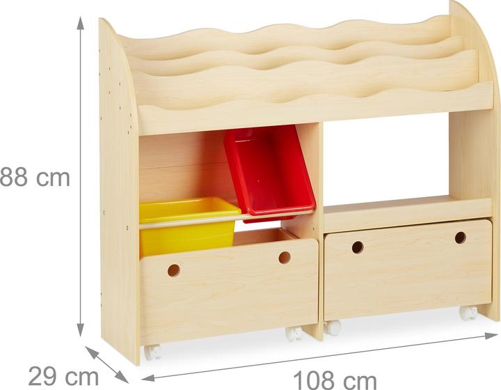 Actual product image Relaxdays Playroom Storage For Toys & Books