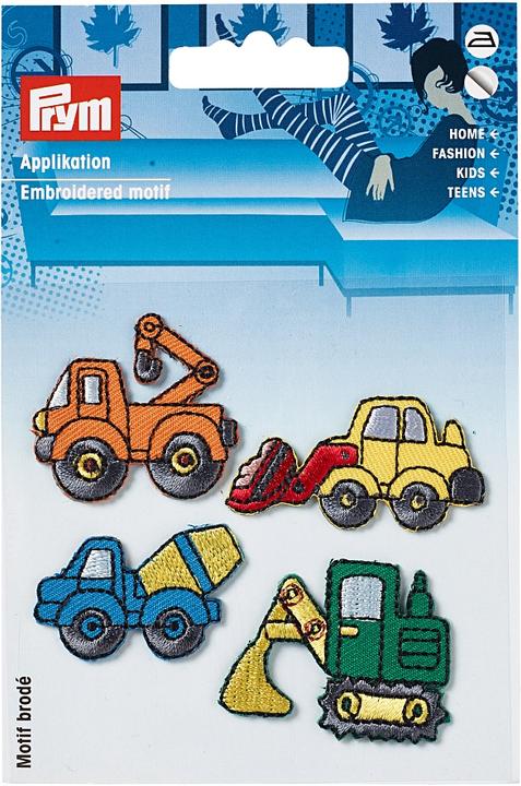 Produktbild Prym Applikation Baufahrzeuge, selbstklebend und aufbügelbar, 4 Stk. (4 x)