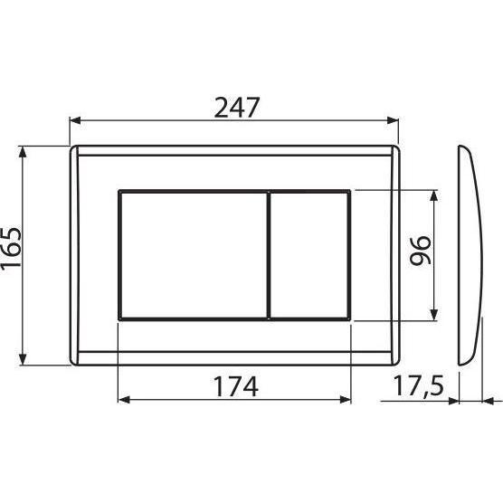 Alca Bettigungsplatte Komfort M275 gold (M275)