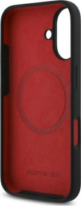 Actual product image Mercedes AMG AMHMP16S2SCFR iPhone 16 6,1" czarny/black hardcase Checkered Flag Pattern MagSafe (Apple iPhone 16)