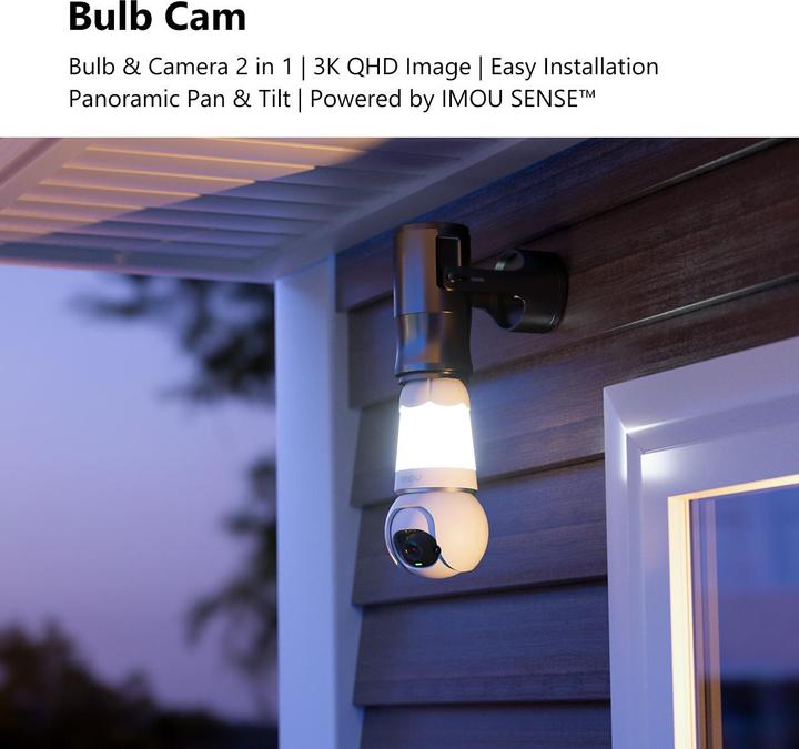 Actual product image Imou Bulb Cam (2304 x 1296 Pixels)