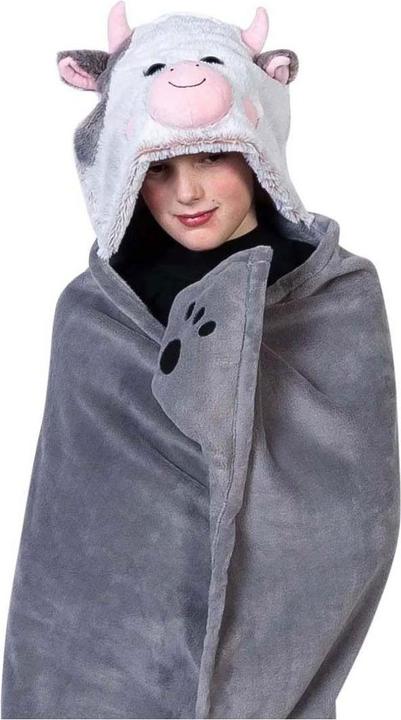 Actual product image Cozy Noxxiez Noxxiez Fleece Blanket - Cow (130 x 100 cm)