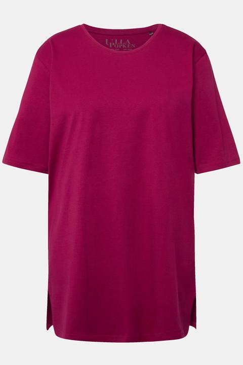 Actual product image Ulla Popken Basic Round Neck Short Sleeve Relaxed Fit Tee (68)