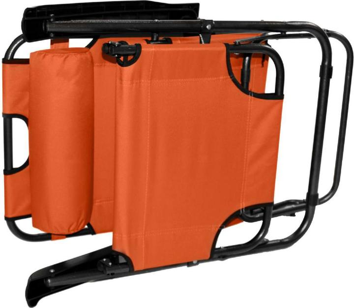Actual product image VCM klappbare Sonnenliege Relaxliege Liegestuhl Orange Klappliege Stahl (155 cm)
