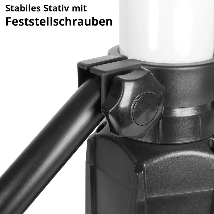 Produktbild Stahlwerk LED-Baustrahler 100 Watt 360° Akku-Arbeitsleuchte 7500 lm LED-Tower mit Stativ (7500 lm)