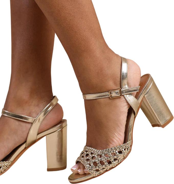 Actual product image Where's That From Womens/Ladies Cuba Plaited Medium Block Heel Sandals (40)