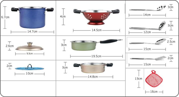 Produktbild Edelstahl-Kochgeschirr-Set mit Zubehör, 11-tlg.