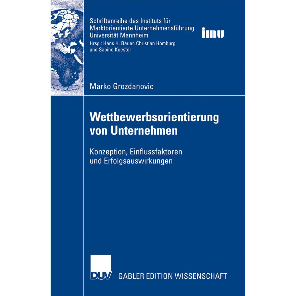 Wettbewerbsorientierung von Unternehmen, Fachbücher von Marko Grozdanovic
