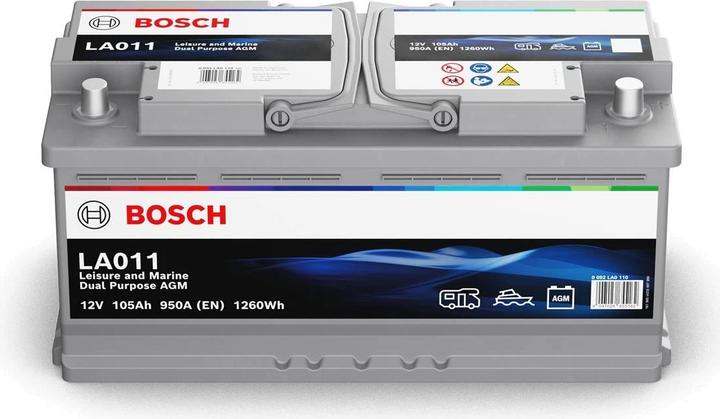 Immagine prodotto Bosch Automotive AGM Versorgungsbatterie LA010 12V 105Ah 950A (12 V, 105 Ah, 950 A)