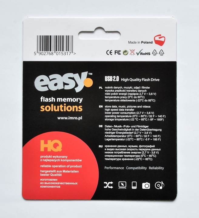 Image du produit IMRO USB 2.0 EASY/ 128GB USB (128 Go, USB-A, USB 2.0)