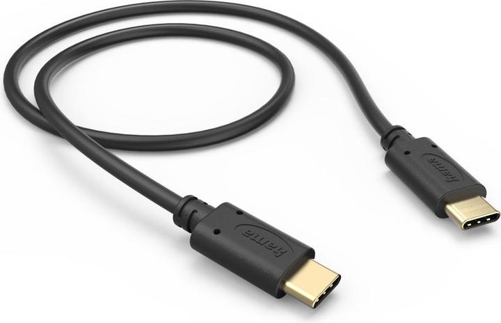 Produktbild Hama Ladekabel, USB-C - USB-C, 0,5 m, Schwarz (0.50 m, USB 2.0, 60 W)