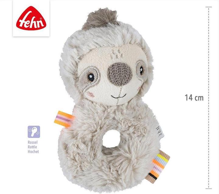 Productafbeelding Fehn Ring-Greifling Faultier, Material: Polyester, Plüsch