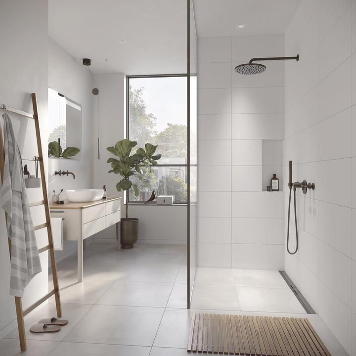 Produktbild TECE drainprofile Duschprofil schwarz chrom gebürstet, L: 120 B: 5,5 cm (1200 mm)