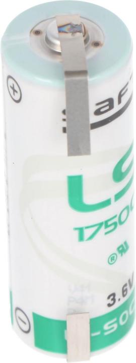 Actual product image Saft Batterie LS17500 Lithium, Size A, mit Lötfahne U-Form (1 pcs., AA, 3600 mAh)