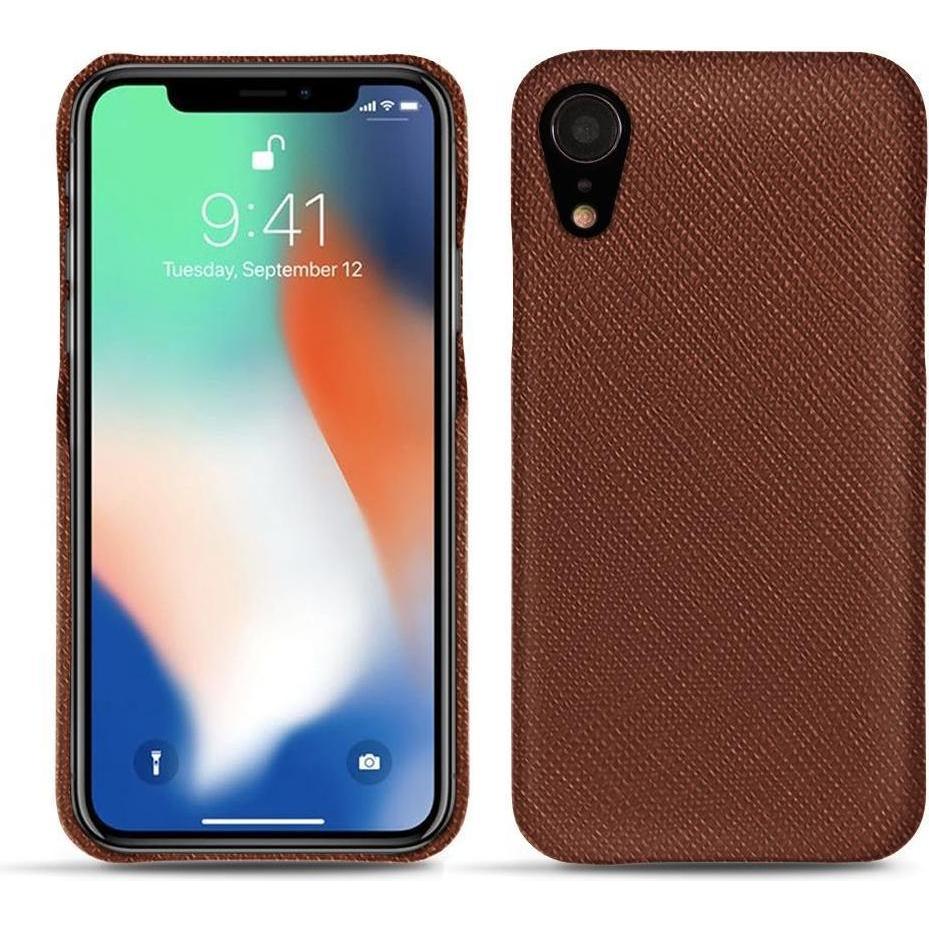 Noreve Lederschutzhülle (Apple iPhone XR), Smartphone Hülle, Braun