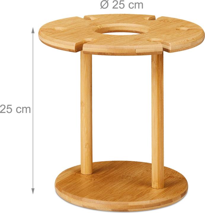 Actual product image Relaxdays Silver Stemware Rack (Wine stopper)