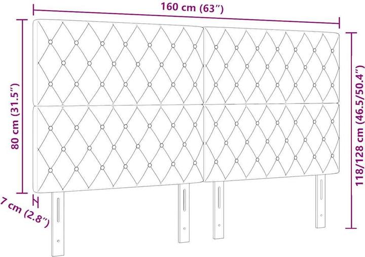 Produktbild VidaXL Kopfteil (160 x 7 x 88 cm)