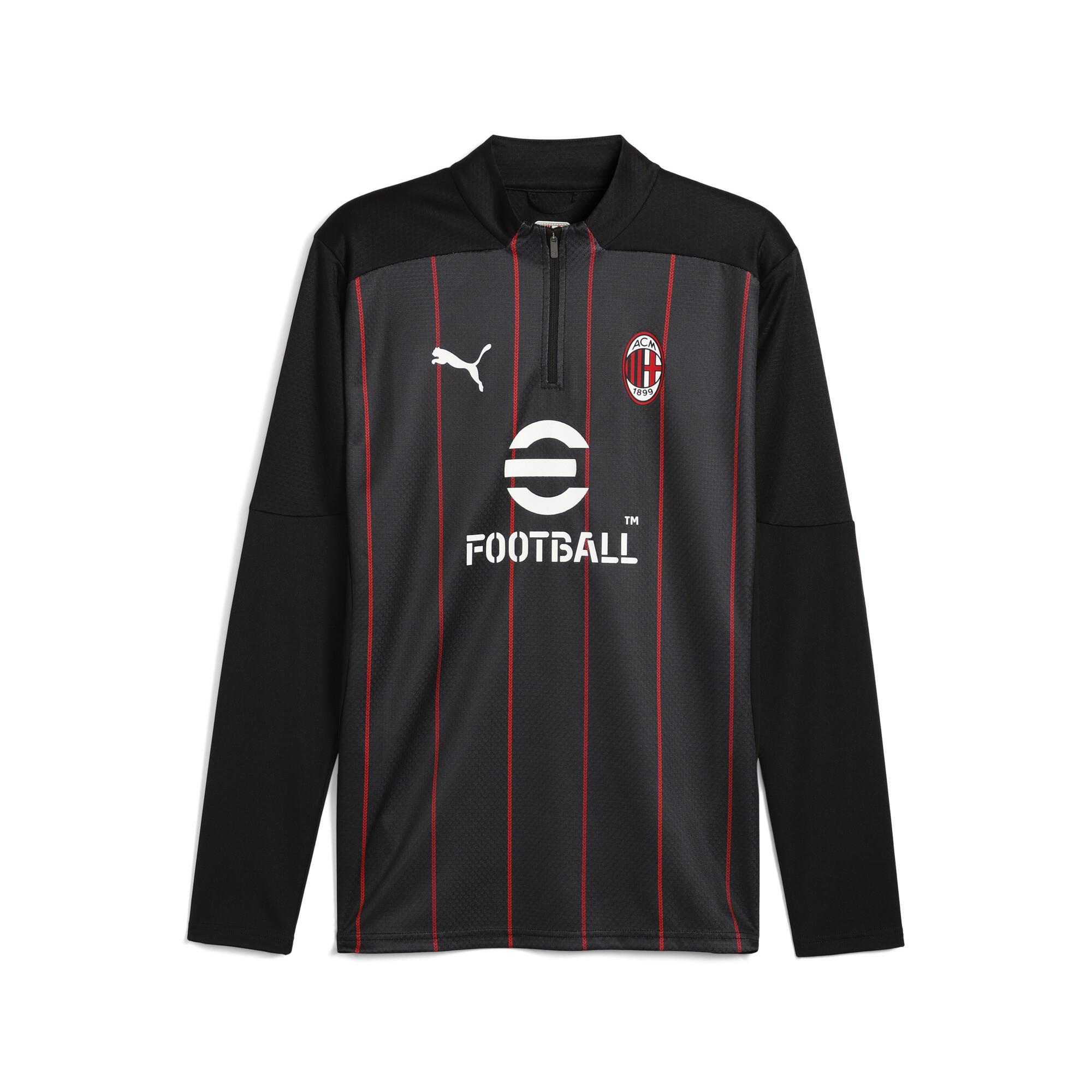Puma, Herren, Sportshirt, ACM Prematch 1/4 Zip Top (S), Schwarz, S