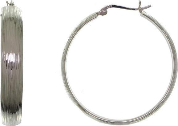 Actual product image Passion Rhodium Silver Creoles (Silver)