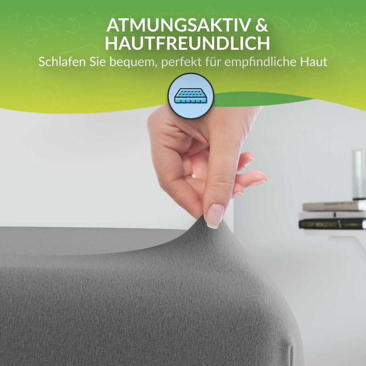 Actual product image Etérea Microfibre Jersey Fitted Sheet (100 x 200 cm, 90 x 200 cm)