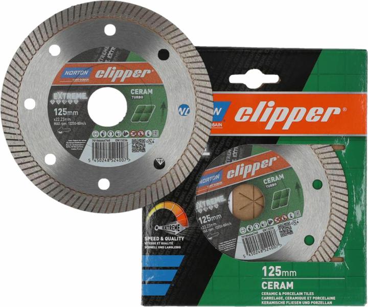 Productafbeelding Norton Clipper Diamantschijf Extreme Ceramic Turbo Ø 125x22,23 mm