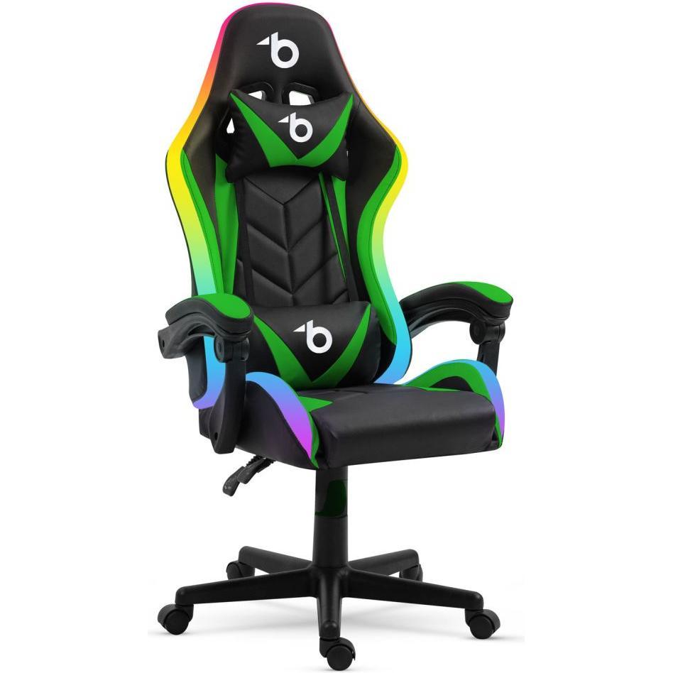 Delight Bmd1115gr Gaming Chair Schwarz/Grün, Sedia gaming, Nero, Verde