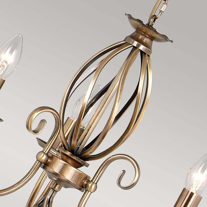 Actual product image Elstead Lighting Artisan chandelier E14 triple aged brass (36 cm)