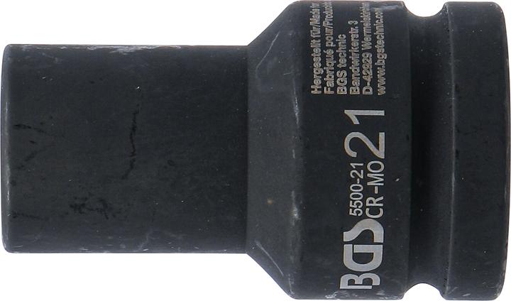 Produktbild BGS Kraft-Steckschlüssel-Einsatz Sechskant, tief Antrieb Innenvierkant 25 mm (1") SW 21 mm (21 mm)