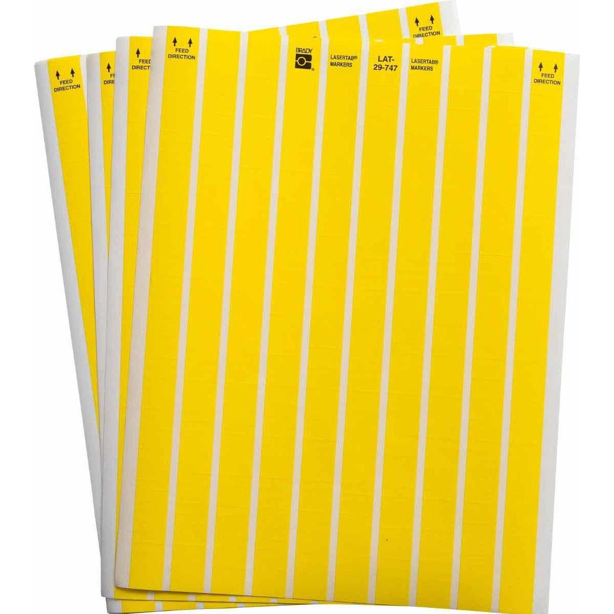 Brady, Etiketten, LAT-29-747YL-10, Polyester, matt, Gelb, 16.51 x 5.08 mm, dauerhaft klebend, US-Letter, 10-ba