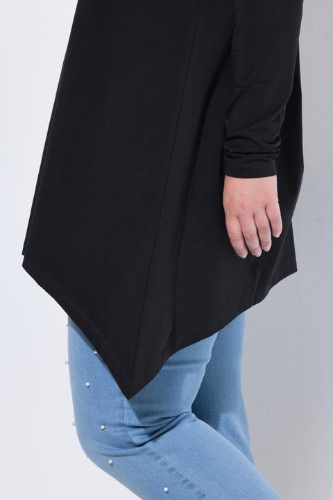 Actual product image Miamoda Langarmshirt, A-Linie, Glitzersteinchen-Krone, Zipfelsaum (50)