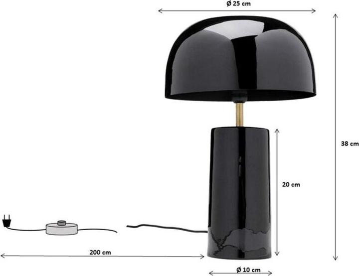 Actual product image Kare Design Table Lamp Loungy Black (E14)
