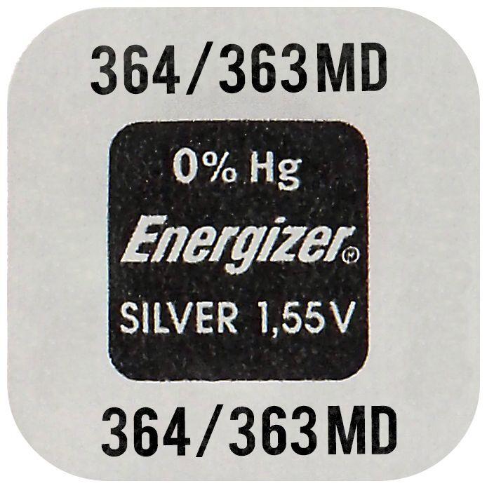 Actual product image Energizer Silver oxide button cell, SR60/364/363, 1.55 V/20 mAh (1 pcs., SR60, 20 mAh)