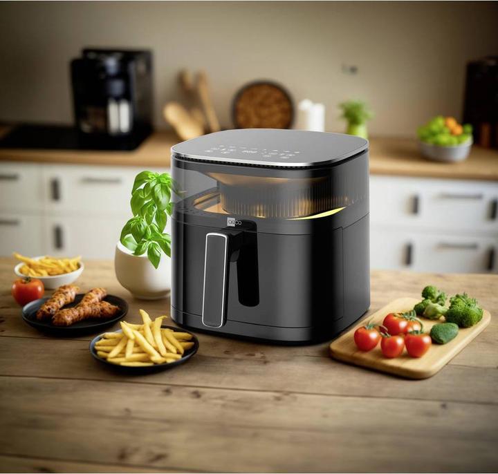 Produktbild No Name aeco TOUCH Heissluft-Fritteuse 1700 W Timerfunktion, Antihaftbeschichtung Schwarz