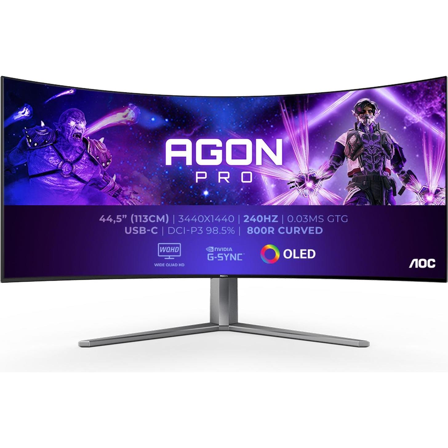 AOC Agon Pro AG456UCZD (3440 x 1440 Pixel, 45"), Monitor, Schwarz