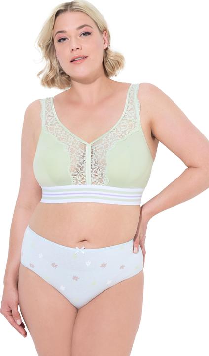 Image du produit Ulla Popken Culottes midi, lot de 5, fleurs/unies (46, 48)